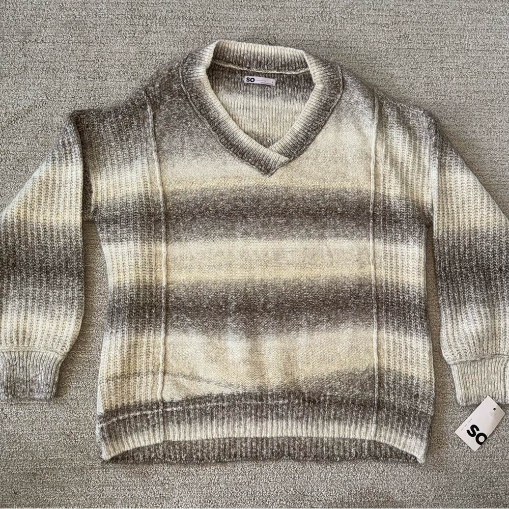 So Goods For Life Sweater Women’s Large Long Sleeve Ombré Browns Fall Colors